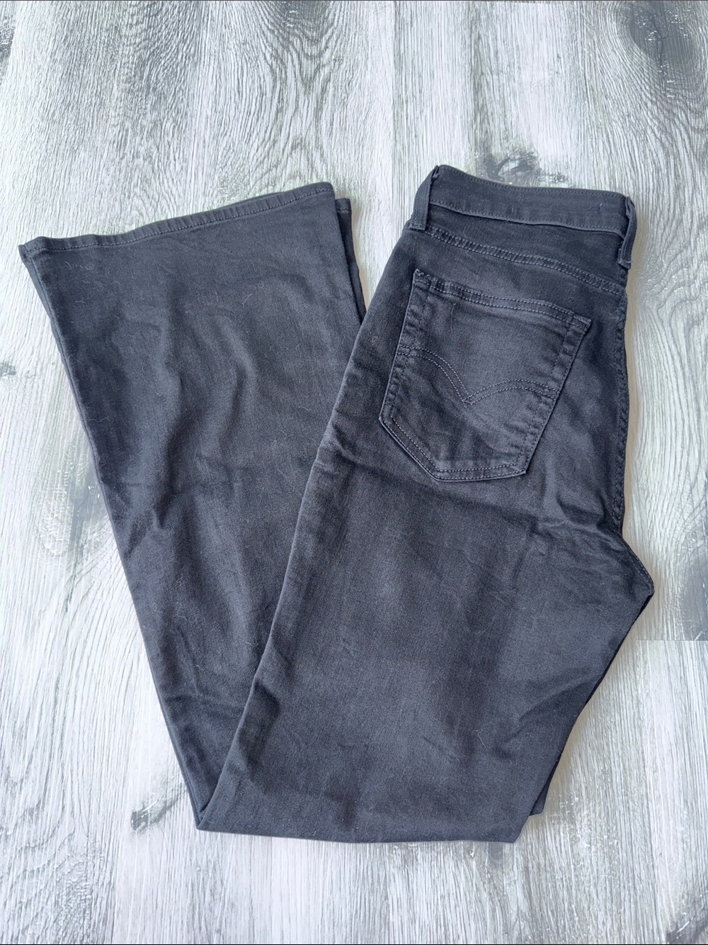 Women's Black Wide Leg Flare Jeans